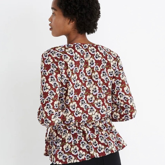 Madewell Drawstring Ruffle-Hem Top - Picture 6 of 7